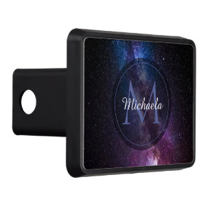 Milky way bright colors personalizable monogram hitch cover