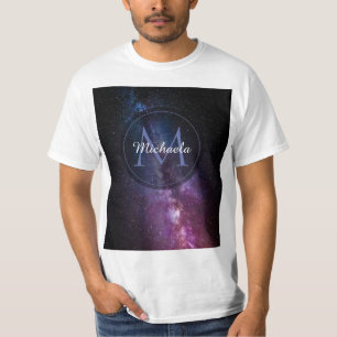 Milky way bright colors personalizable monogram T-Shirt