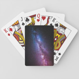Milky way bright colors playing cards