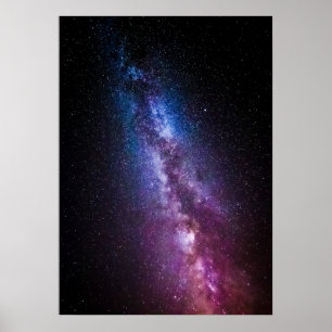 Milky way bright colors poster