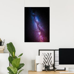 Milky way bright colors poster