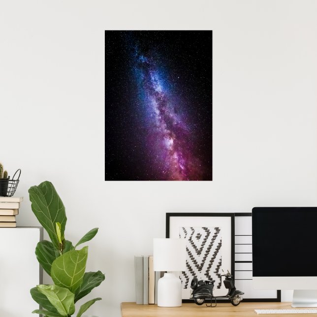 Milky way bright colors poster (Home Office)