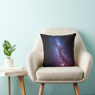 Milky way bright colors throw pillow