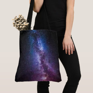 Milky way bright colors tote bag