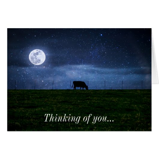 Milky Way Cattle Moonlight Cards (Front Horizontal)