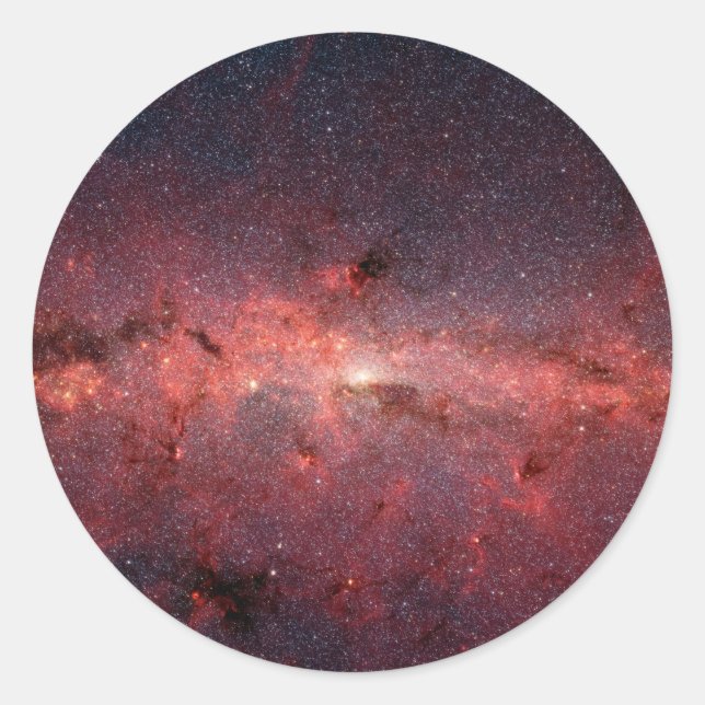 Milky Way Galactic Center, Stars, Clouds, Clusters Classic Round Sticker (Front)