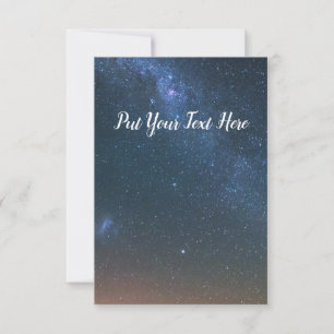 Milky Way Galaxy Background Night Sky Stars Thank You Card