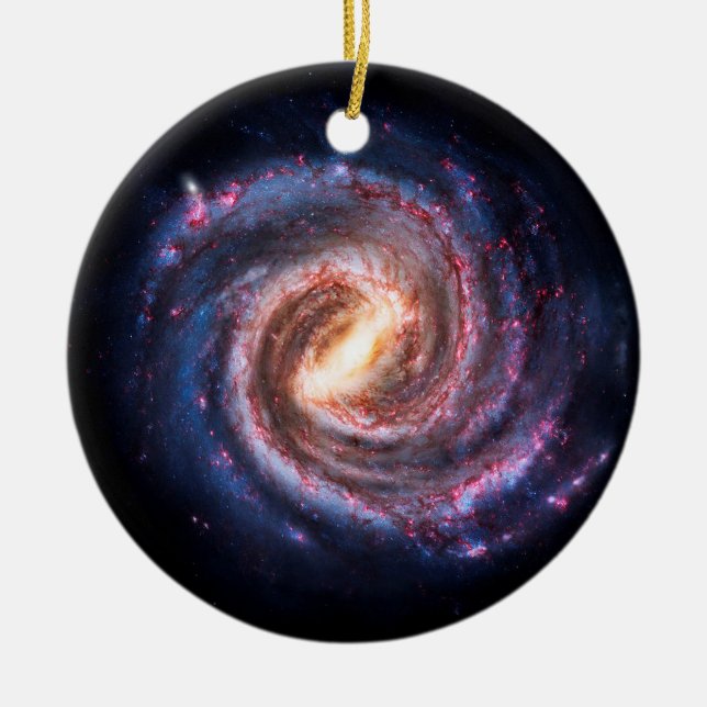 Milky Way Galaxy - Outer Space Ceramic Ornament (Front)