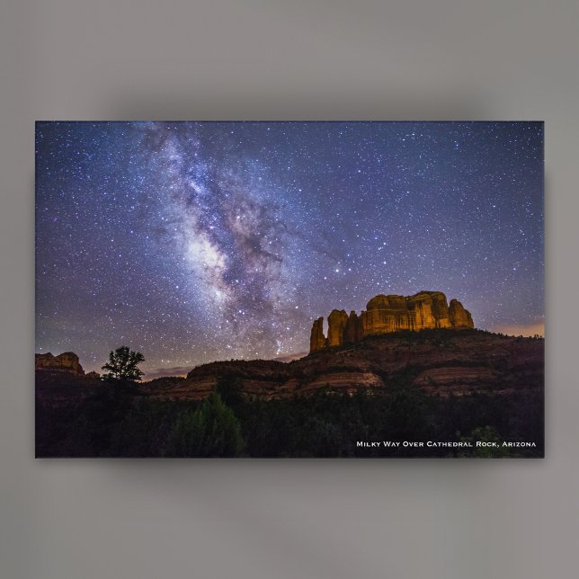 Milky Way Galaxy Over Cathedral Rock, Arizona Acrylic Print (Creator Uploaded)