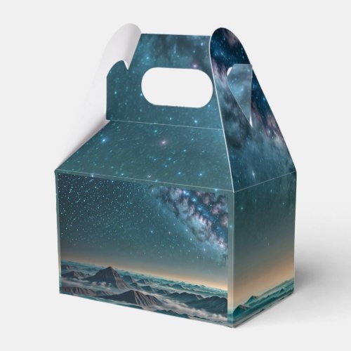 Milky Way Galaxy Over Desert Mountains Favor Boxes