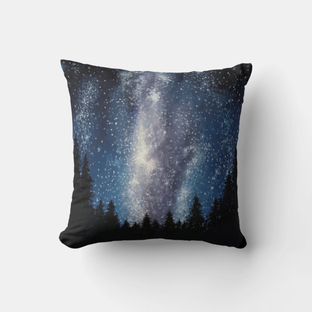 Milky Way Galaxy Painting Pillow (Front)
