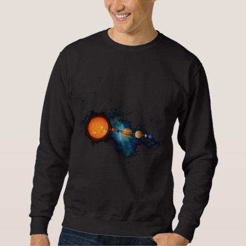 Milky Way Galaxy Solar System Sun Planets Science Sweatshirt