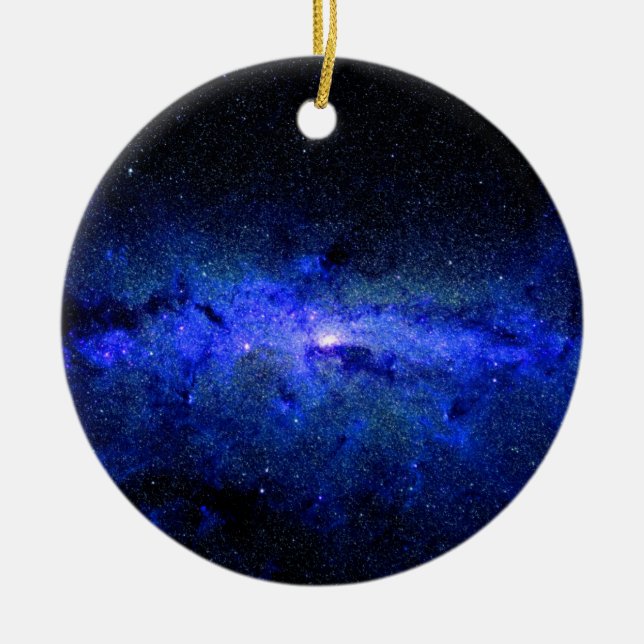 Milky Way Galaxy Space Photo Ceramic Ornament (Front)