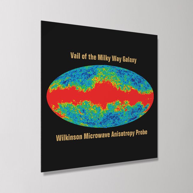 Milky Way Galaxy Veil Over WMAP Universe   Acrylic Photo Tile (Angled)