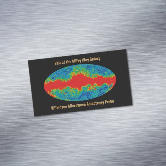 Milky Way Galaxy Veil Over WMAP Universe   Business Card Magnet (In Situ)