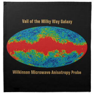 Milky Way Galaxy Veil Over WMAP Universe   Cloth Napkin