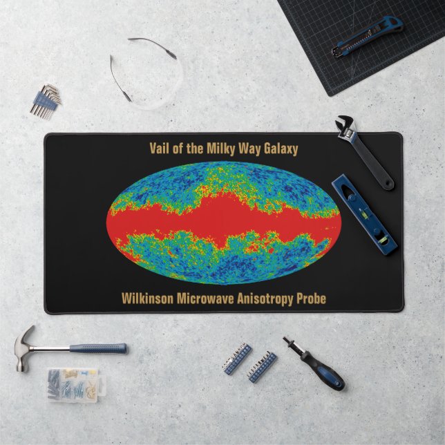 Milky Way Galaxy Veil Over WMAP Universe   Desk Mat (Workstation)