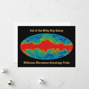 Milky Way Galaxy Veil Over WMAP Universe Holiday Card