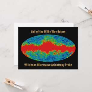 Milky Way Galaxy Veil Over WMAP Universe Invitation