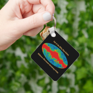 Milky Way Galaxy Veil Over WMAP Universe Keychain