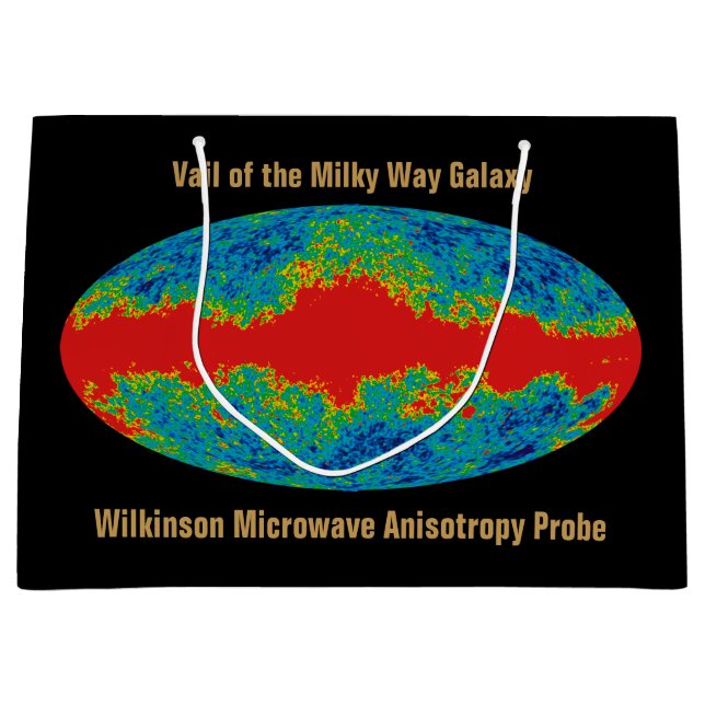 Milky Way Galaxy Veil Over WMAP Universe   Large Gift Bag (Front)