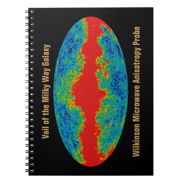 Milky Way Galaxy Veil Over WMAP Universe   Notebook (Front)
