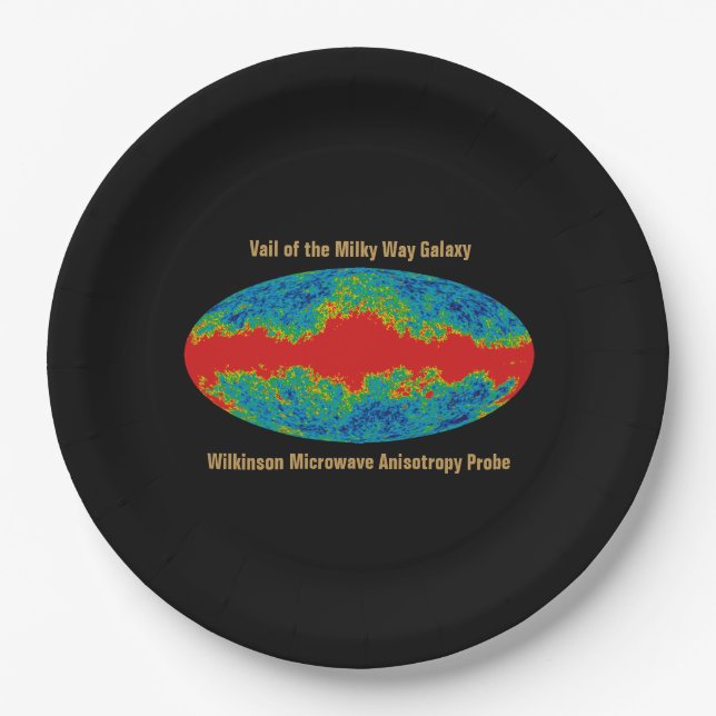 Milky Way Galaxy Veil Over WMAP Universe   Paper Plates (Front)