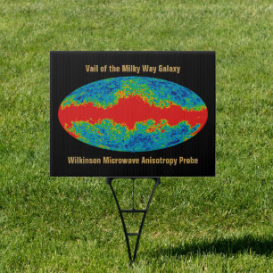 Milky Way Galaxy Veil Over WMAP Universe Sign