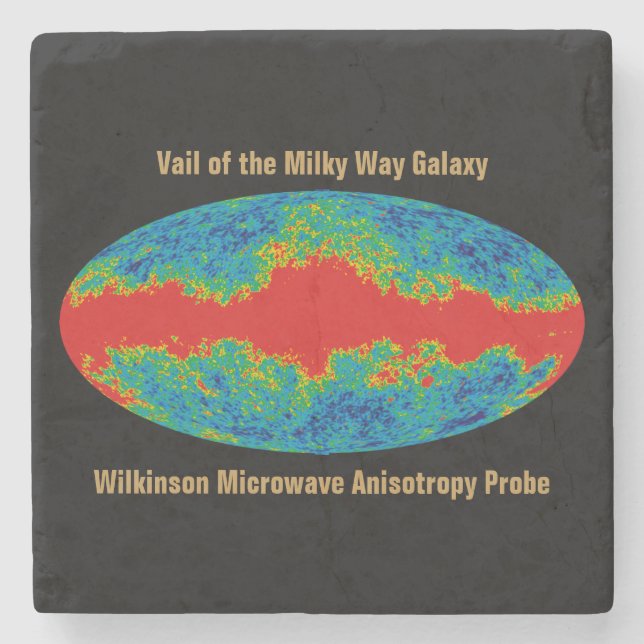 Milky Way Galaxy Veil Over WMAP Universe   Stone Coaster (Front)