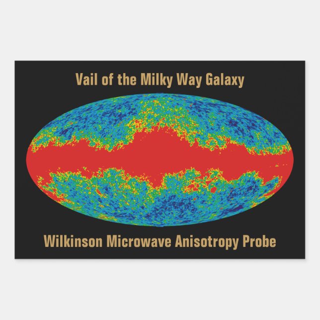 Milky Way Galaxy Veil Over WMAP Universe   Wrapping Paper Sheets (Front)