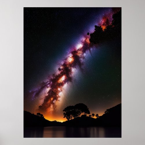 Milky way in the southern sky poster