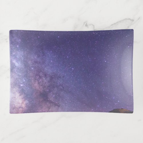 Milky Way  Mt Rainier  Washington State Trinket Tray