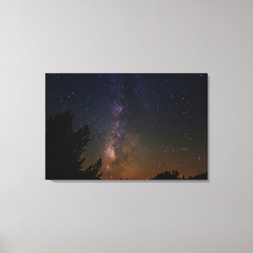 Milky Way night sky California Canvas Print