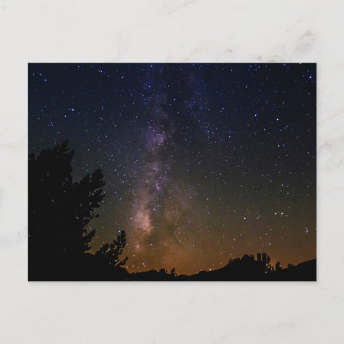 Milky Way night sky California Postcard