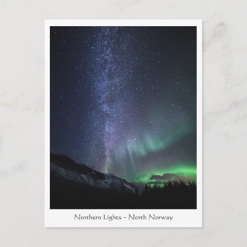 Milky Way Northern Lights Postcard