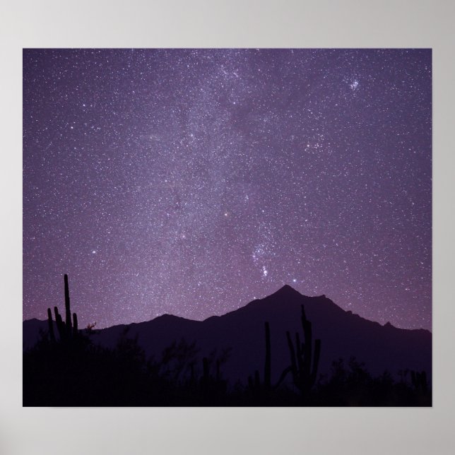 Milky Way over Arizona with Gemini, Taurus & Orion Poster (Front)