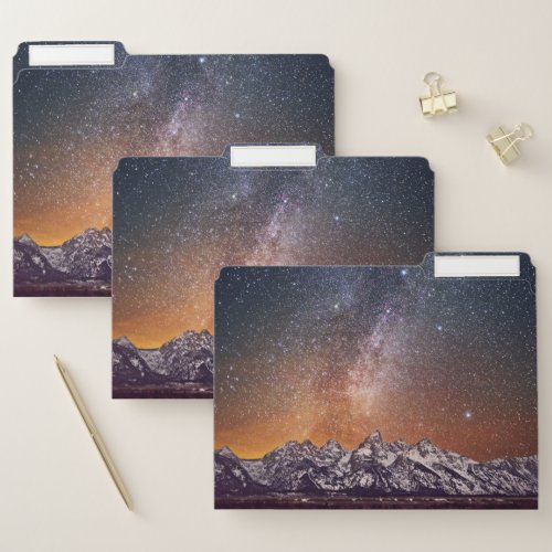 Milky Way over Grand Teton File Folder