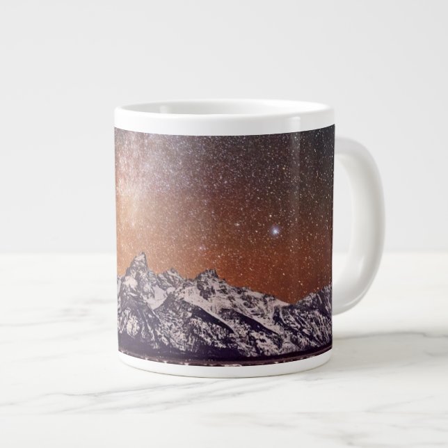 Milky Way over Grand Teton Giant Coffee Mug (Front Right)