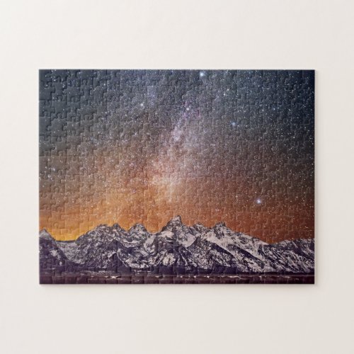 Milky Way over Grand Teton Jigsaw Puzzle