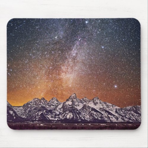 Milky Way over Grand Teton Mouse Pad