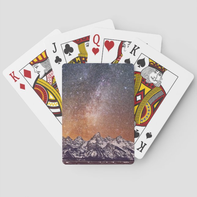 Milky Way over Grand Teton Poker Cards (Back)
