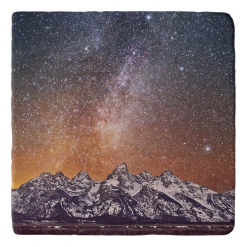 Milky Way over Grand Teton Trivet