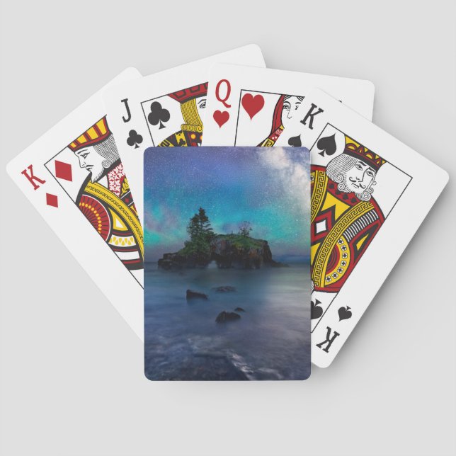 Milky Way over Hollow Rock Poker Cards (Back)