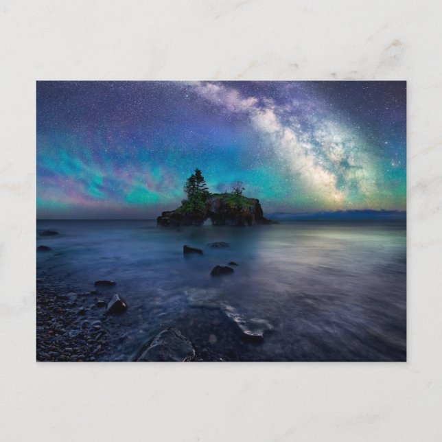 Milky Way over Hollow Rock Postcard (Front)