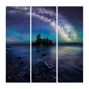 Milky Way over Hollow Rock Triptych