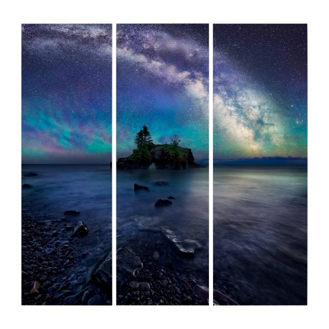 Milky Way over Hollow Rock Triptych (Front)
