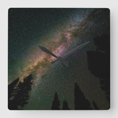 Milky Way Over Lizard Head Pass Square Wall Clock