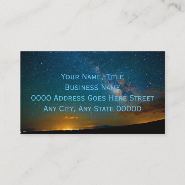 Milky Way over Taos, New Mexico Business Card (Front)