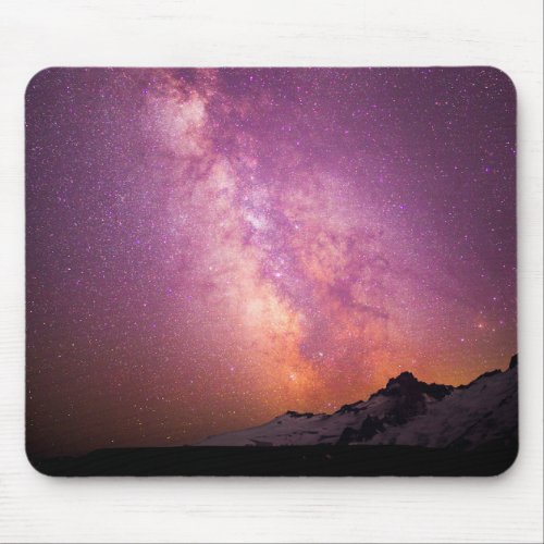 Milky Way  Over the Shoulder of Mt Rainier Mouse Pad