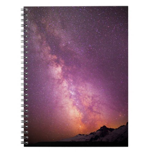 Milky Way  Over the Shoulder of Mt Rainier Notebook